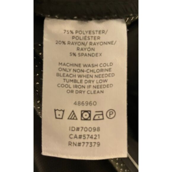 Ann Taylor Curvey Fit Woman's 10T  Dress Pants Trousers Black With Gray Dots - Picture 4 of 4